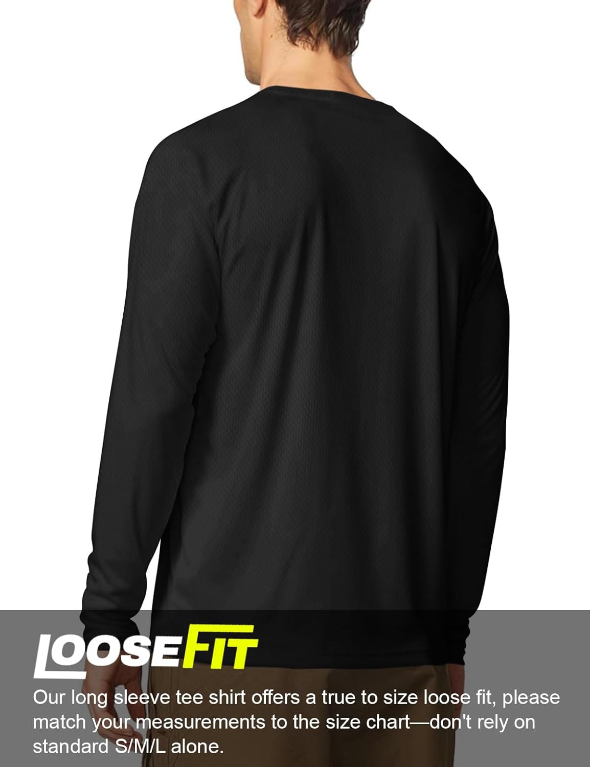 Skiennix Men's UPF 50+ Long Sleeve Tee - Quick Dry UV Sun Protection for Athletic Activities