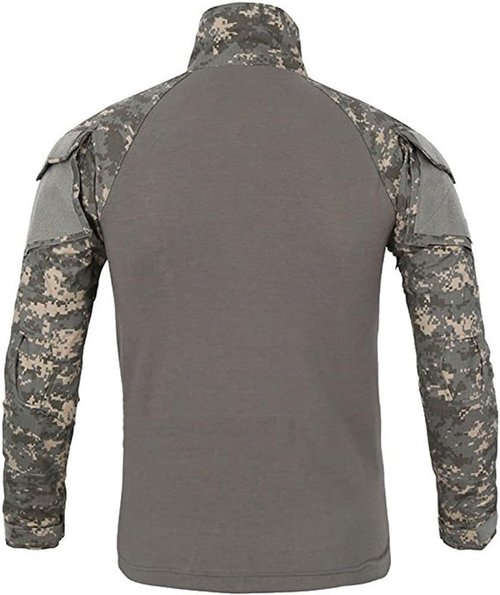 LiliChan Tactical Shirt for Men - Long Sleeve Military Combat Shirt with Zipper | Outdoor Gear