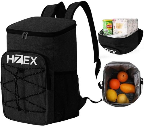 HZEX 25L Insulated Cooler Backpack – Leak Proof Travel Back Pack Cooler for Hiking, Camping, Beach, Picnic & Outdoor Adventures – Large Capacity Soft Cooler Bag for Men & Women, Keep Food - Drink Cold