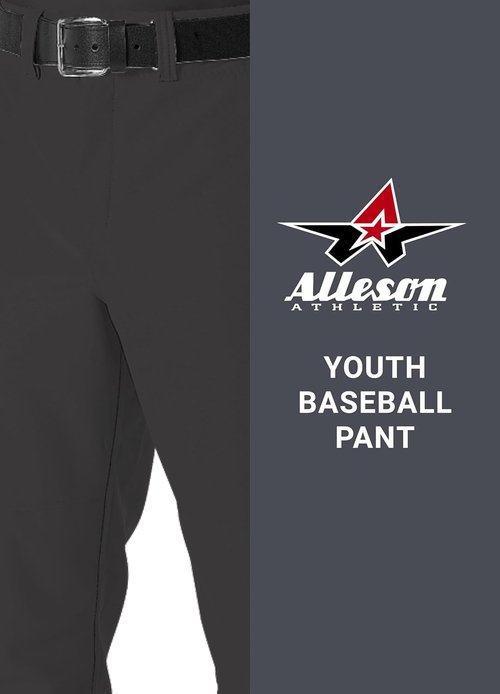 Alleson Athletic Boys Baseball Pants - Classic Fit with Elastic Bottom, Durable Fabric & Secure Waistband