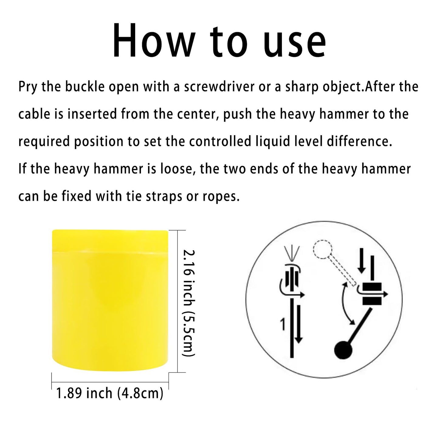 6.56Feet Cable Waterproof Float Switch for Water Tank, 2M Float Switch Water Level Controller for Sump Pump (6.56ft(2M))