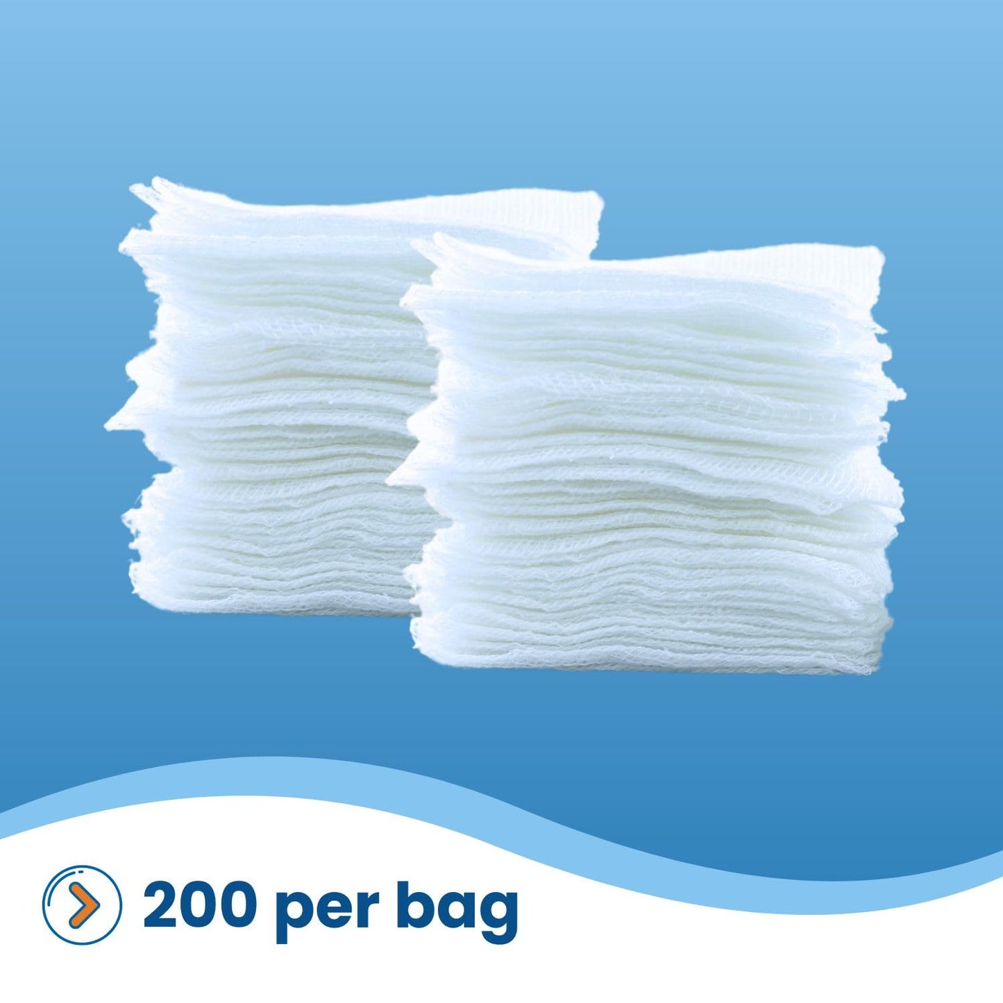 HCS 4x4 Gauze Pads, Large - 200ct, Non-Woven, Non-Sterile, 4-Ply - Highly Absorbent, Low-Linting Squares - Soft Gauze Sponges 4x4 - Medical Supplies, Wound Care, First Aid, Surgical, Dental, Beauty