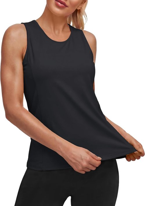 MAGCOMSEN Women's Sleeveless Workout Tank Tops - UPF 80+ Dry Fit Athletic Gym Wear for Summer