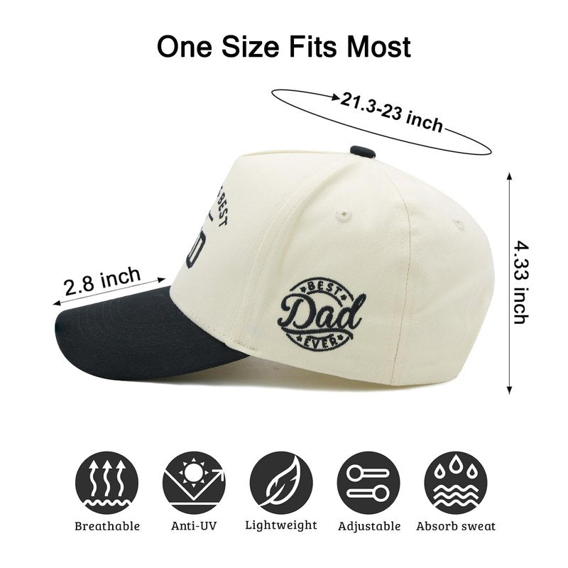Waldeal Vintage Dad Trucker Hat for Men, Adjustable Snapback Daddy Baseball Cap, Fathers Day Birthday Gifts from Daughter Black