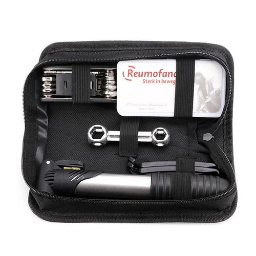 Bike Repair Tool Kit Bicycle Repair Bag with Tire Pump, 16-in-1 Bike Multitool Kit for Mountain Road, Bicycle Tire Repair Kit, Multitool Bicycle Accessories for Road Mountain Bike