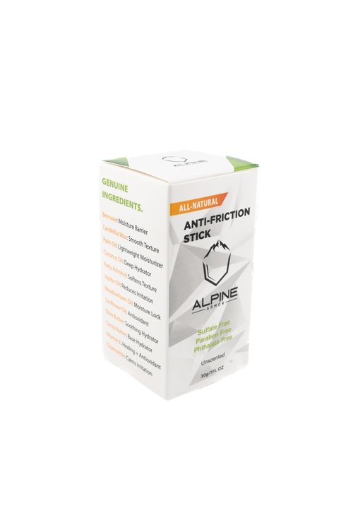 Alpine Armor Anti-Friction Stick, All-Natural, Unscented, 1 FL OZ, Sulfate Free, Paraben Free, Phthalate Free, Anti-Chafing Protection