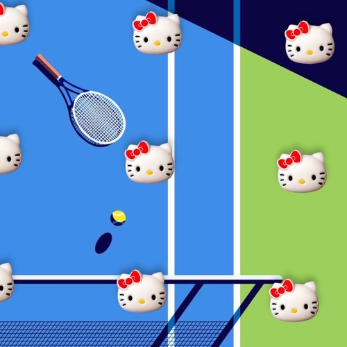 KOZUKI Tennis Shock Absorber Cute, Cute Tennis Racket Dampeners, Tennis Racket Shock Absorber Pink, Animal Tennis Dampeners Set 0f 2 for Adults for Kids (CAT)