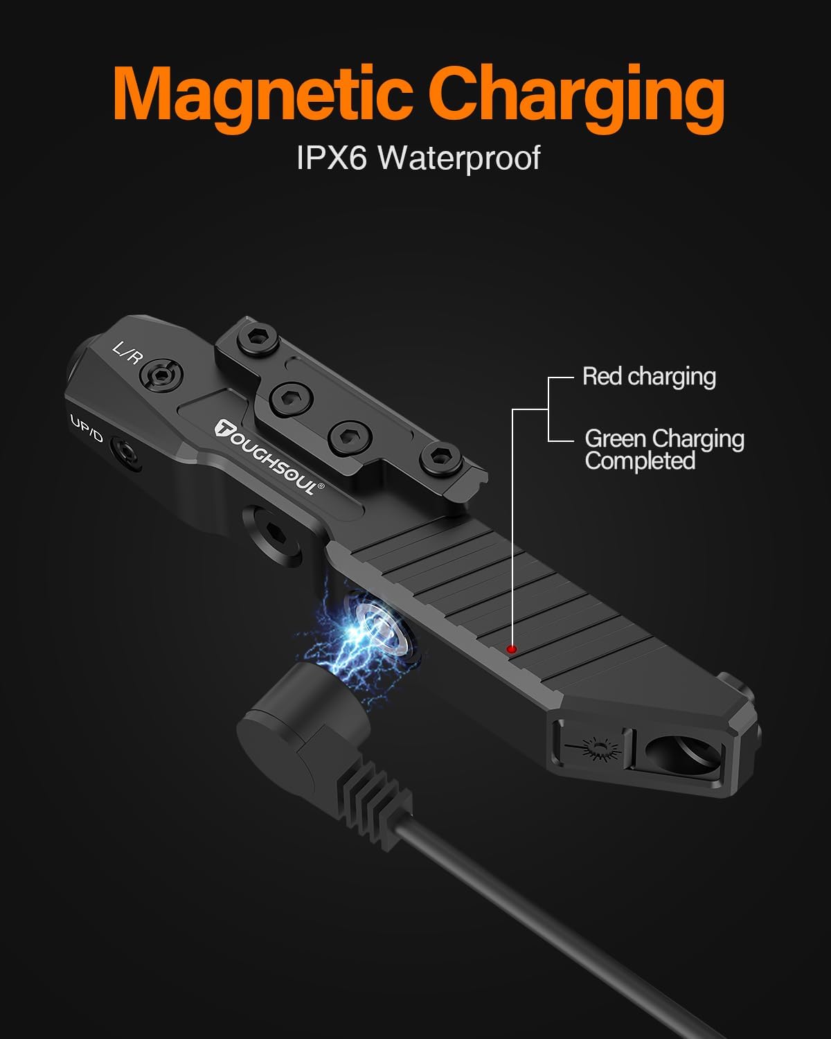 TOUGHSOUL Tactical Rifle Laser Sight - Rechargeable Low-Profile with Strobe Function | M-Lok/Picatinny Compatible