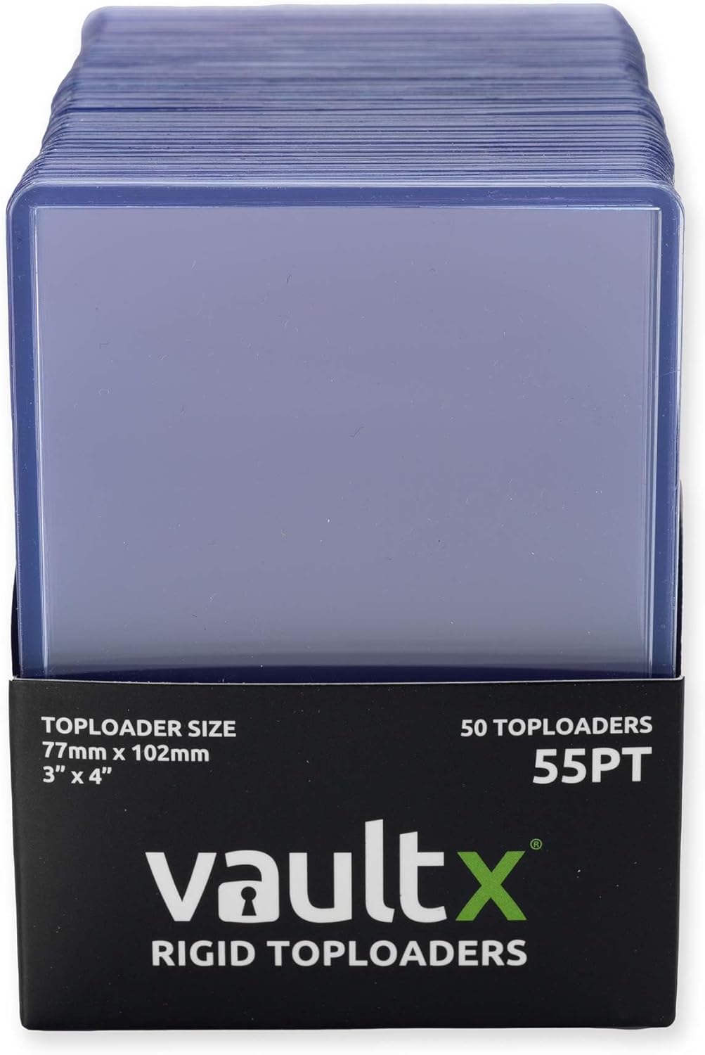 Vault X Toploaders - Premium 55pt Trading Card Holders - Extra Thick, Clear Protection | 3" x 4" (50 Pack)