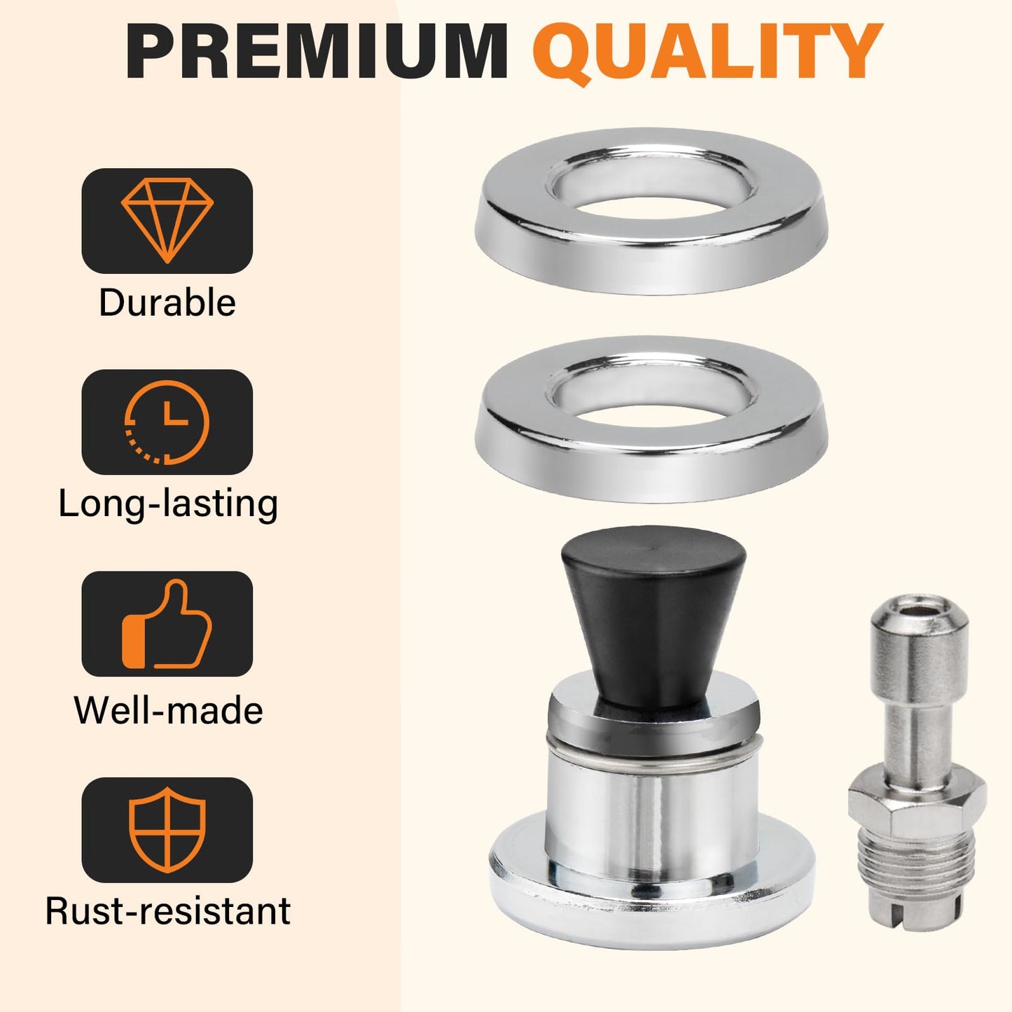 50332 3-Piece Pressure Regulator & 01058 Pressure Cooker Vent Pipe Replacement for Presto Pressure Canners 0177001 0174001 6803571, 5-10-15lb Canning Weight