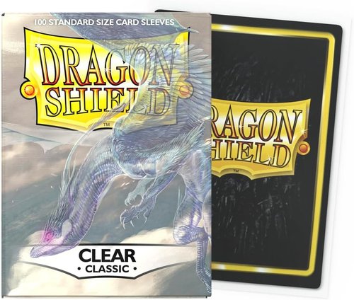Dragon Shield | Classic Card Sleeves - 100 CT Smooth & Tough TCG Protection | Clear, Standard Size