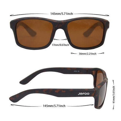 Jefoo Sports Polarized Sunglasses for Men Driving Cycling Fishing Sun Glasses UV400 Protection Floating Sunglasses