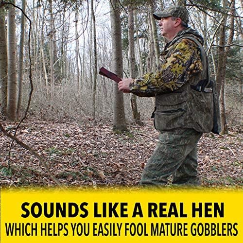 ESH Custom Calls Turkey Box Call - Realistic Hen Sounds Wooden Gobbler Caller | Ideal for All Hunters