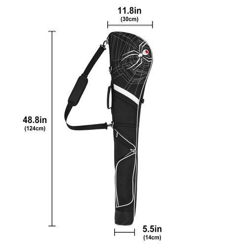 Expandable Golf Club Carry Bag with Luggage Straps, Golf Travel Bag Holds A Full Set of Clubs, Golf Sunday Bag Practice Bag