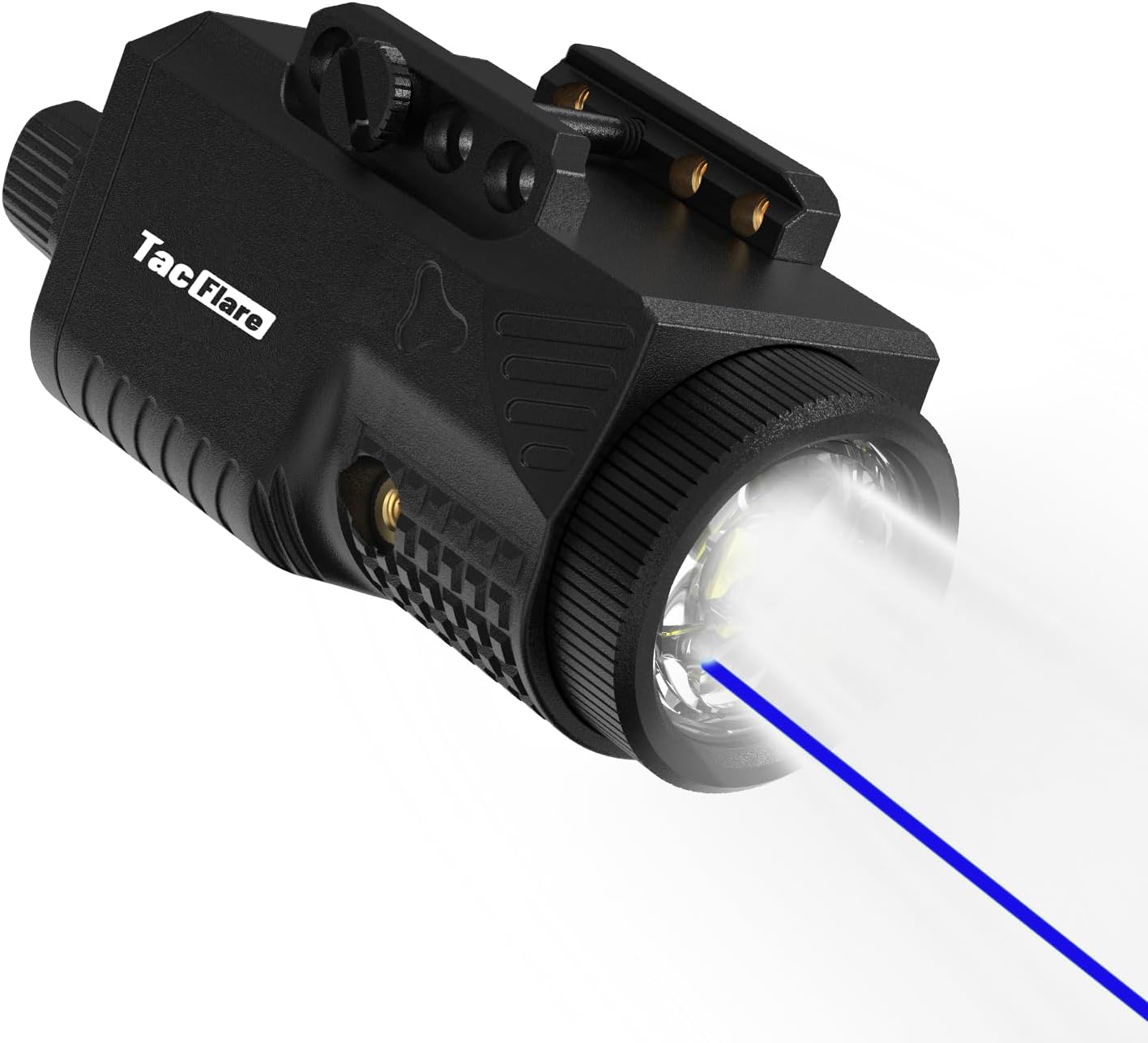 Skiennix Laser Light Combo - 1200 Lumens Tactical Blue Laser Flashlight for Pistol Picatinny Rail | USB-C Rechargeable