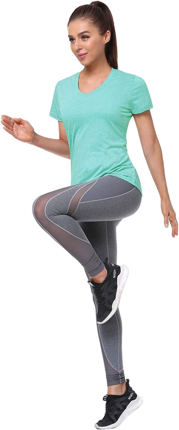 Xelky Women's Dry Fit T-Shirts - Moisture-Wicking V-Neck Athletic Tops | 3-4 Pack Activewear