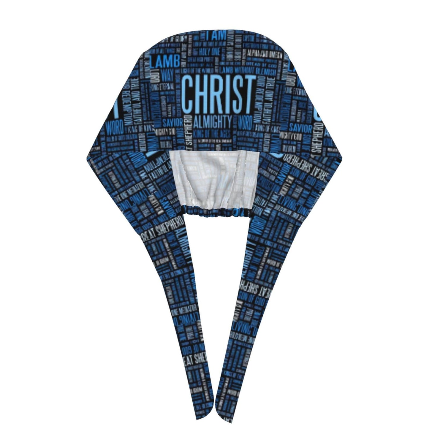 Christ Jesus Cross Working Cap Scrub Cap with Sweatband Adjustable Unisex Tie Back Hat Nursing Doctor Surgeon Cap for Women Men