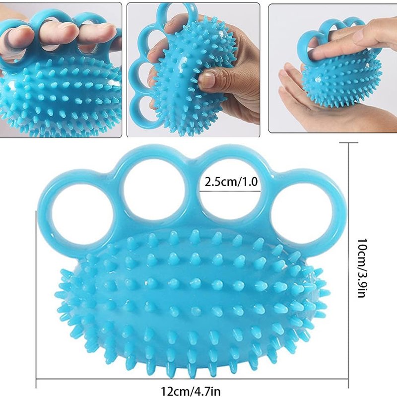 Hand Exerciser Ball and Finger Stretcher, Hand Grip Strengthener Trainer, Squeeze Balls, Wrist Pain Relief (Pink)
