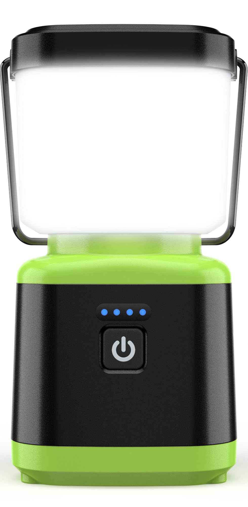 AlpsWolf Camping Lantern Rechargeable, Stepless Dimming LED Lantern, 4000mAh Rechargeable Lantern for Power Outages, IPX4 Waterproof Portable Camping Light, Green 1 Pack