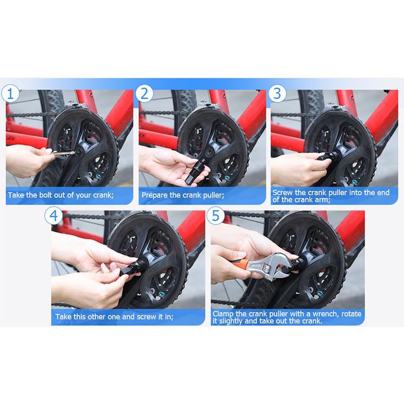Bicycle Crank Puller Tool - Durable Steel Crank Removal Tool