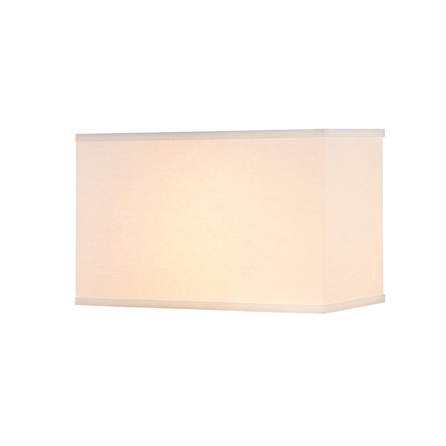 Aspen Creative 36010, Hardback Rectangular Contemporary Spider Lamp Shade/White Linen Fabric, (8+16)" Top x (8+16)" Bottom x 10" Height