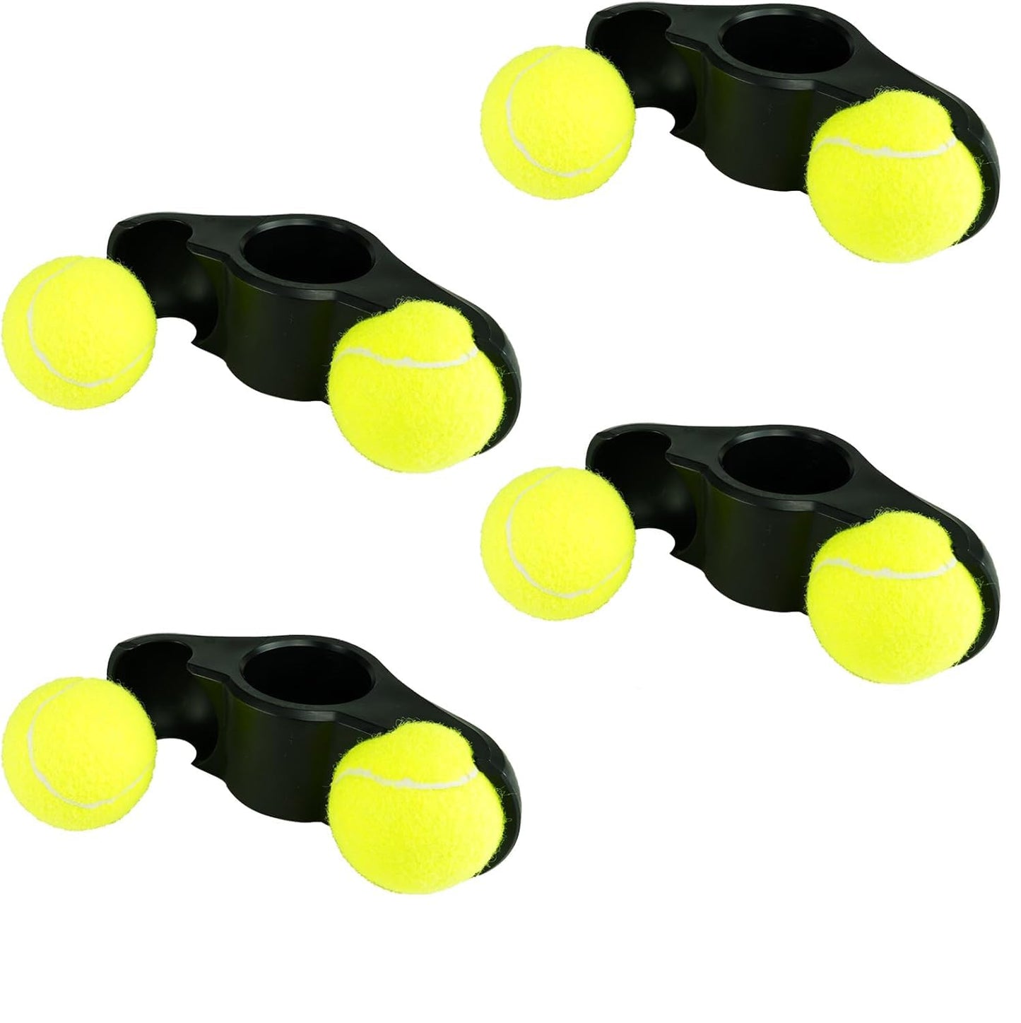 4 Pieces Rocker Feet Adapter Set Indoor Trainer Exercise Cycling Feet Mat Indoor with 8 Pieces Tennis Balls