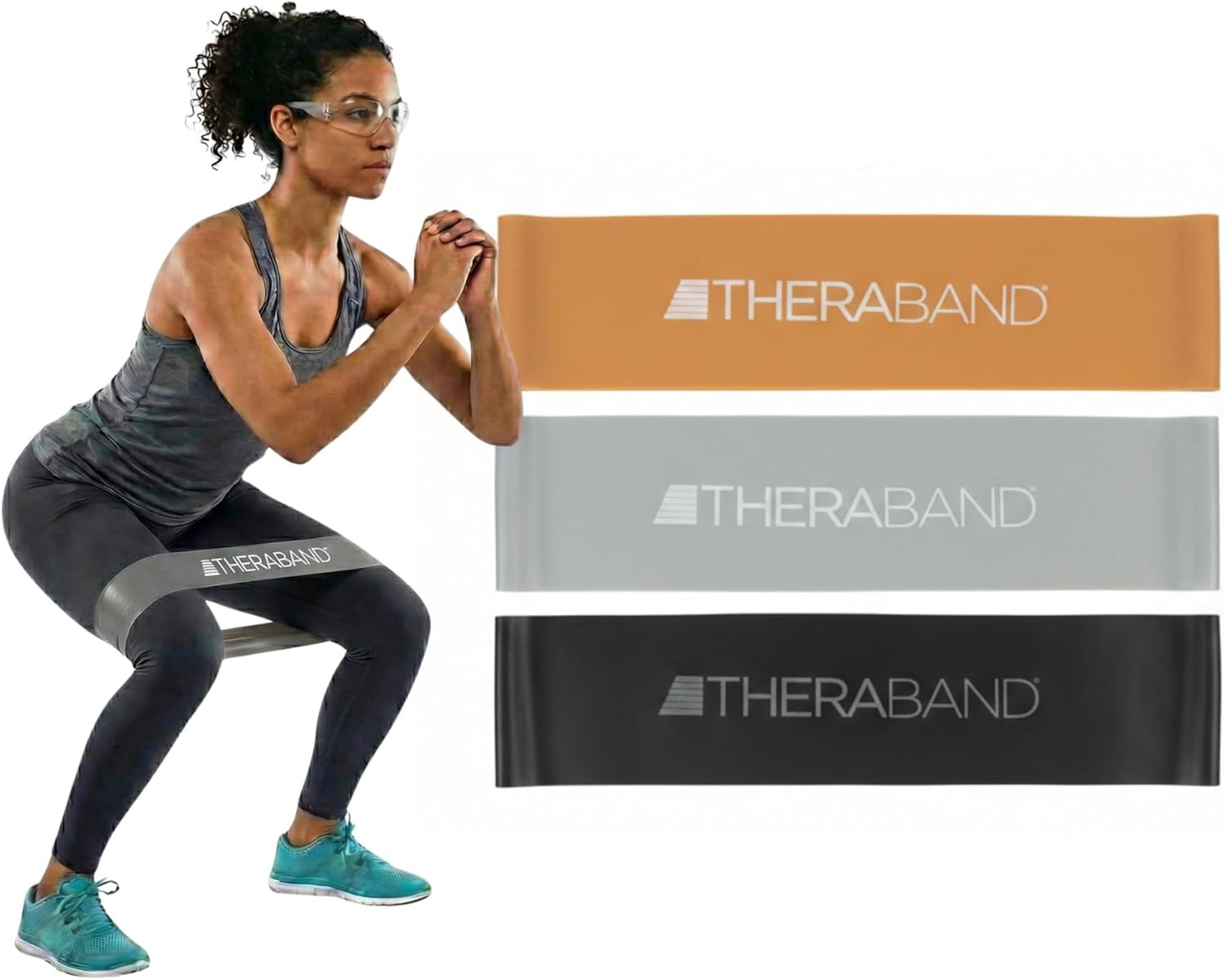 TheraBand Resistance Band Loop Set - Versatile Exercise Bands for Strength Training | 5 Sizes Available