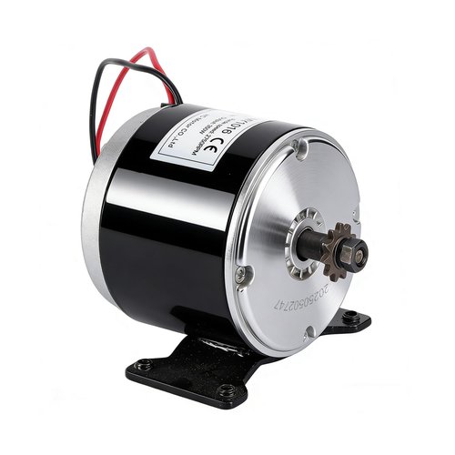 BreezyBloom Small Brushed Permanent Magnet Electric Motor for Scooter Drive Systems and DIY Projects 24V DC 350W 2750RPM