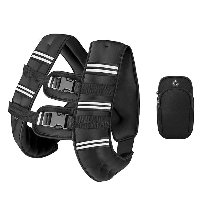Weighted Vest for Women and Men, 20lb Weight Vest with Reflective Stripe for Workout, Strength Training, Running, Fitness, Muscle Building, Weight Loss, Weightlifting