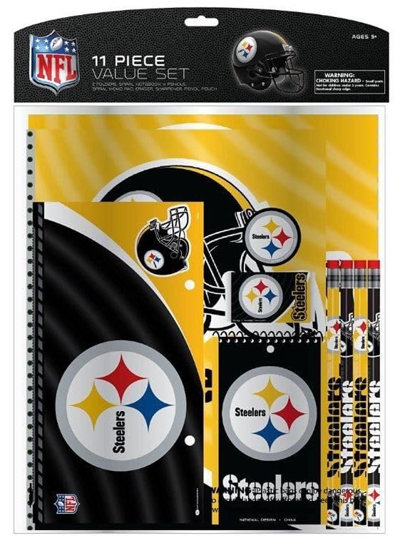 NFL Pittsburgh Steelers Stationery Set - 11 Piece Multicolor