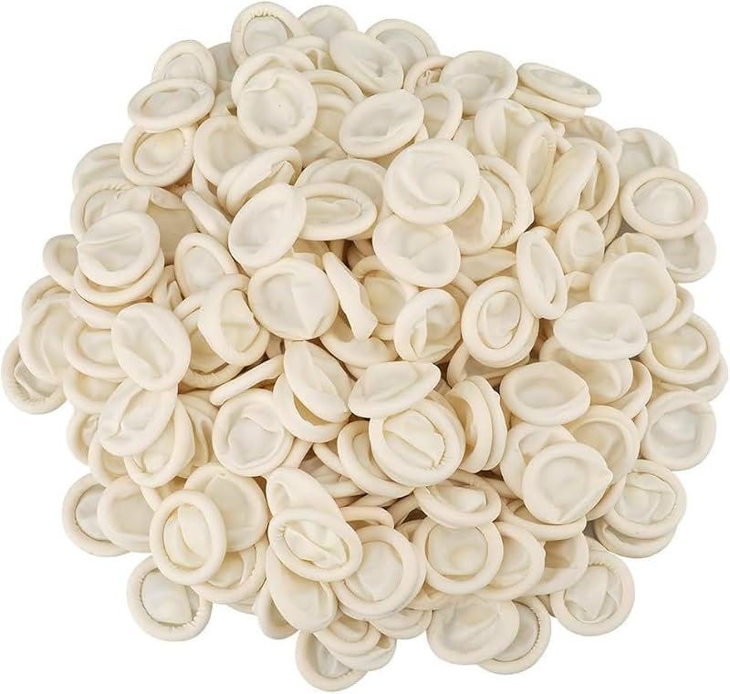 Disposable Latex Finger Cots - 100 Pack White Protective Finger Covers
