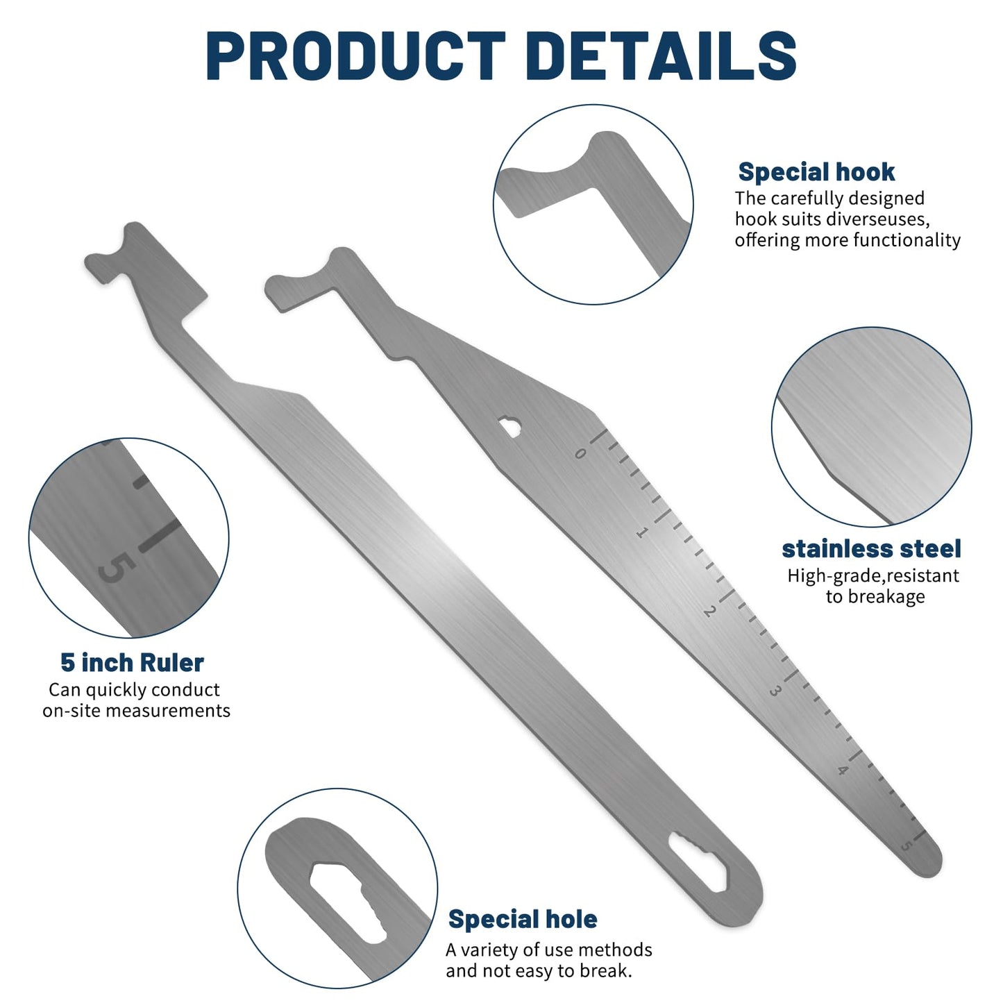 6Pcs Firefighting Tools, Multipurpose Leverage Tools, Spring Steel Multitools Pry Tool Set