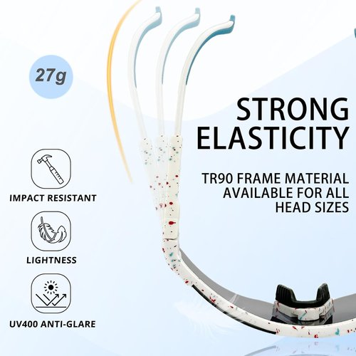 IKTOD Sports Sunglasses Men Women Anti-UV Baseball Sunglasses Cycling Running Softball Glasses