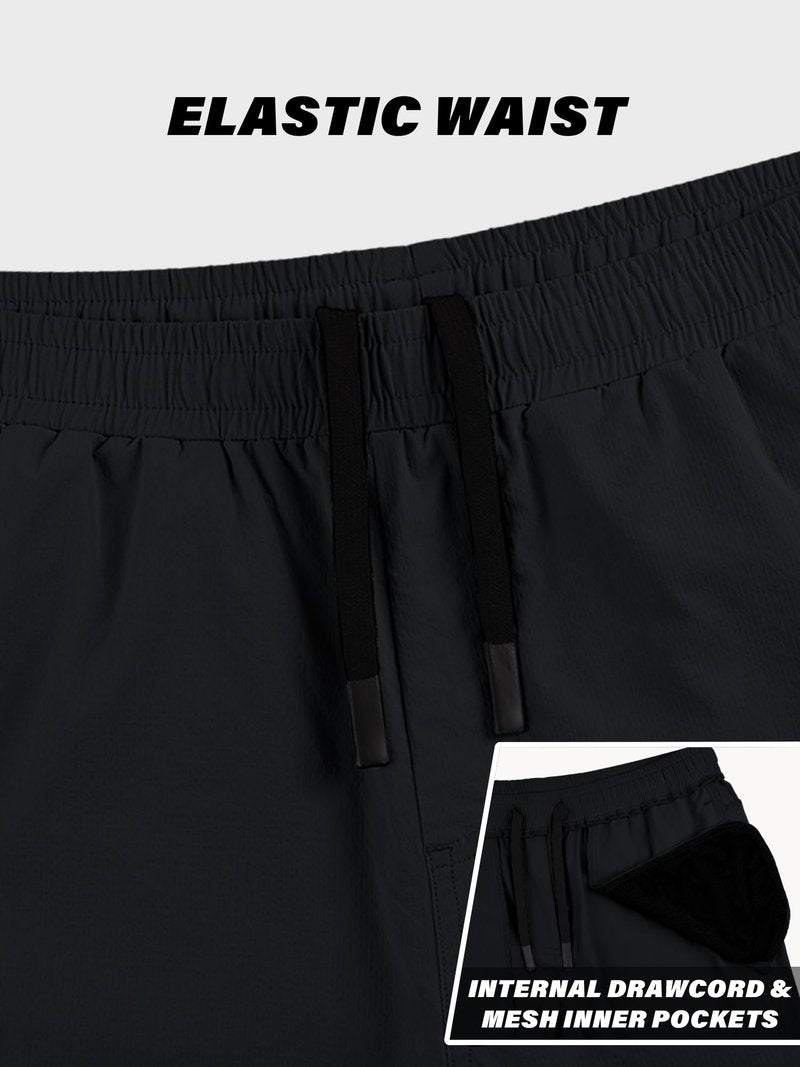 Comdecevis Workout Running Athletic Shorts for Men 7 Inch Lightweight Hybrid Gym Basketball Shorts Men L(36) Black