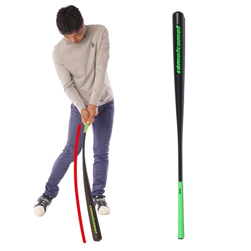 Golf Training Flexing Bat Driving Distance and Acceleration Improvement and Tempo Control with STM Grip for Real Club Feel Made in Japan