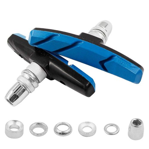 Road Passion Bike Brake Pads Set Replacement for Alritz Road Mountain Bicycle V-Brake Blocks Shoes with Hex Nut and Shims, 69mm, 2 Pairs of Blue