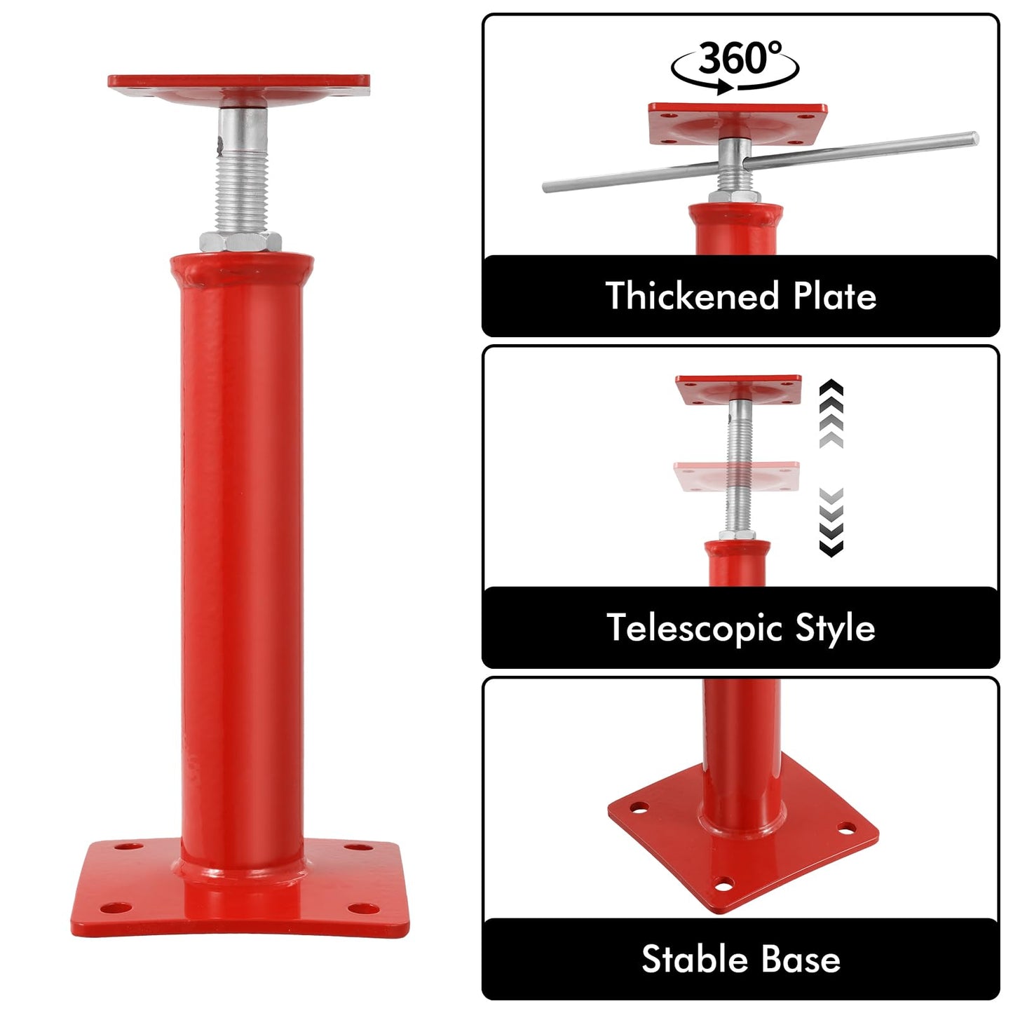 Hocamel 4PCS House Jacks for Leveling Crawlspace 11''-16''Adjustable Support Jack，Floor Jacks,for Cellar Ceiling,9920-6860 lbs