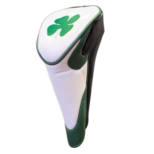 JP Lann Golf’s Lucky Irish Four Leaf Clover Celtic Shamrock Headcover for Fairway Club – Easy on-Off Zipper Closure - Premium Leather Padding