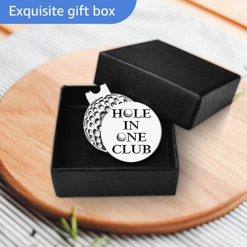 GEYGIE Hole in One Club Golf Ball Marker with Magnetic Hat Clip, Funny Golf Accessories Gifts for Men Women, Golf Gifts for Men Woman, Birthday Gifts for Golf Fan, Golf Novelty Gift