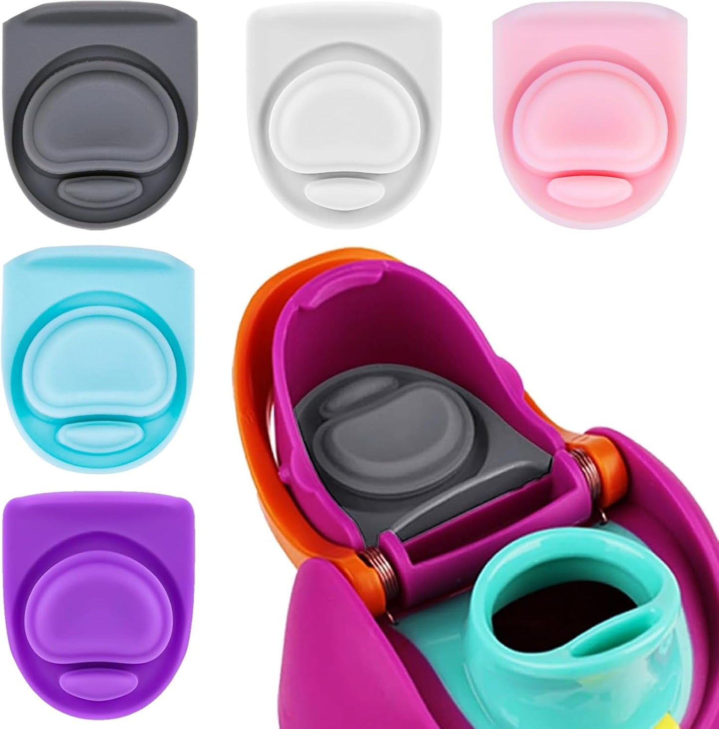 Owala Replacement Lid Rubber Seal Gasket - 5 Pcs Compatible with FreeSip Water Bottles | Top Insert Cap Parts
