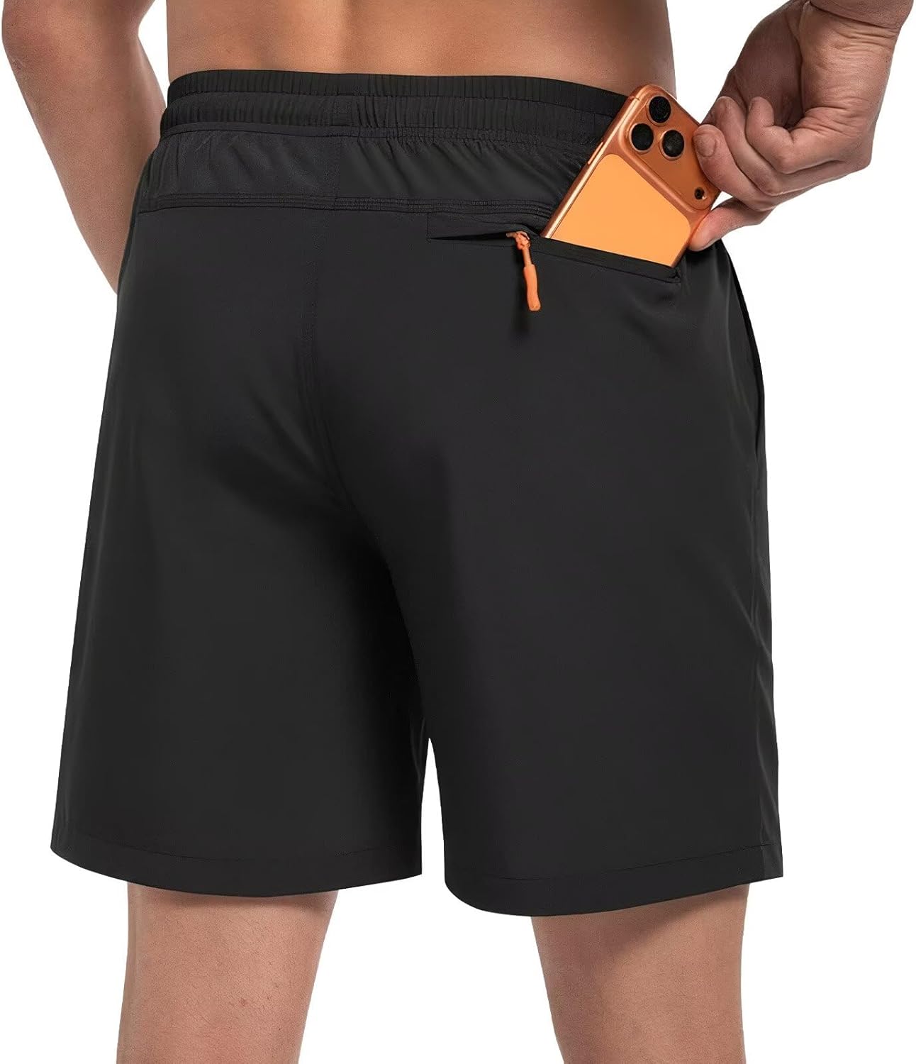 Skiennix Men's 7" Athletic Gym Shorts - Lightweight Quick-Dry Design with Zipper Pockets for Running & Basketball