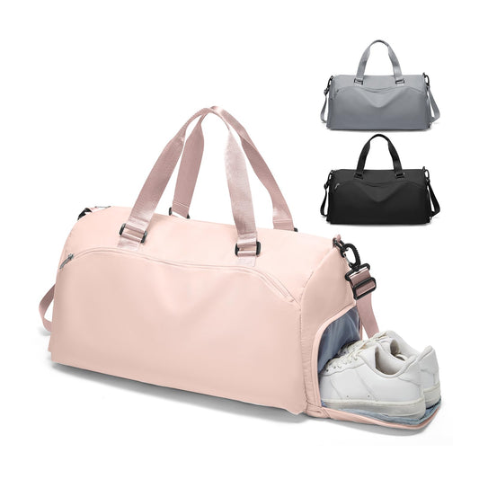 Gym Bag for Women with Shoe Compartment Lightweight Travel Duffle Bags Carry on Bag Overnight Weekender Duffel Bag with Wet Pocket Personal Item Travel Bag Tote Bag Workout Dance Bag Pink