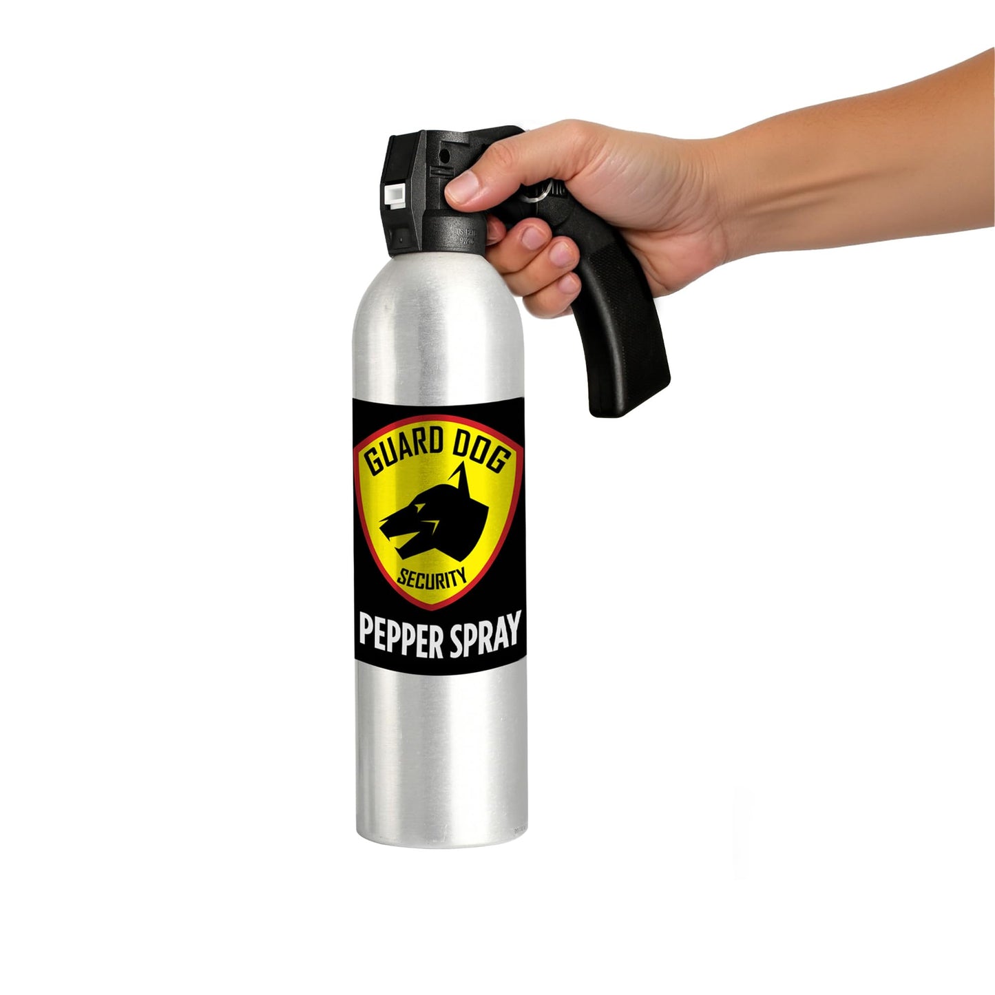 Guard Dog Security Large Self Defense Pepper Spray 24 oz, Maximum Strength Self-Defense Spray with Pistol Grip, 45-Foot Range, Easy Access Outdoor Personal Protection, Crowd Control