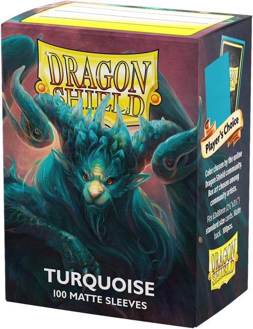 Dragon Shield | Matte Card Sleeves - 100 CT Premium TCG Protection | Turquoise - Smooth & Durable
