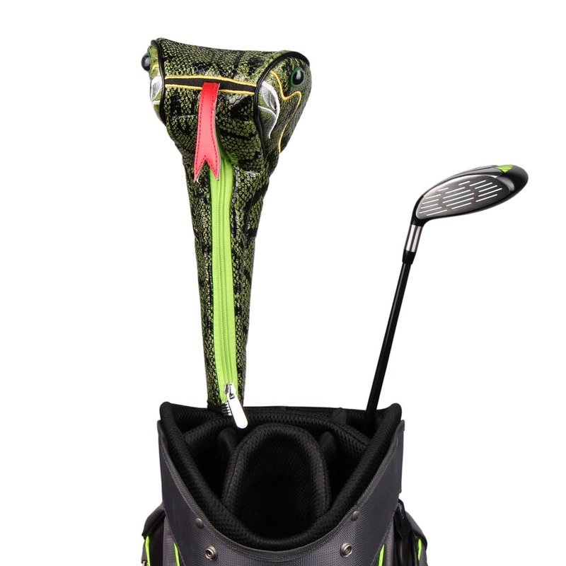 Sahara Green Snake Driver Headcover for Golf Clubs