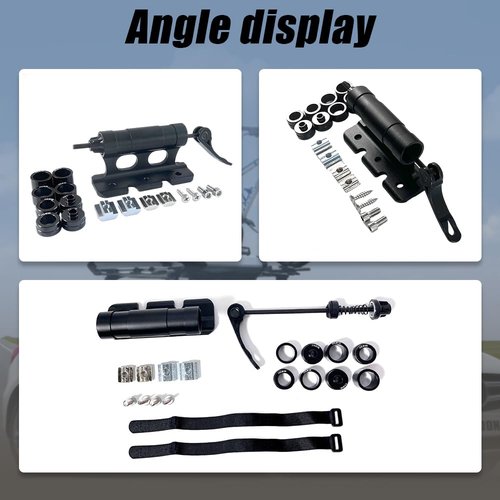FUZIDDN Bike Fork Mount - Quick Release Thru Axle Adapter for Road/MTB, Aerospace-Grade Aluminum Roof Rack Carrier with Universal Adapters (Heavy Duty Bicycle Stand Holder)