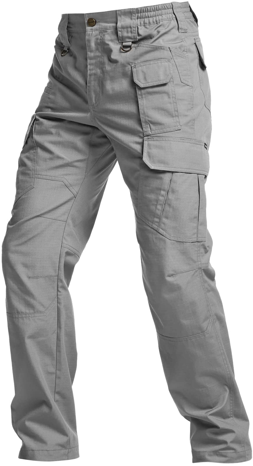 CQR Men's Tactical Pants, Water Resistant Ripstop Cargo Pants, Lightweight EDC Work Hiking Pants, Outdoor Apparel, Duratex Mag Pocket Stone, 32W x 32L