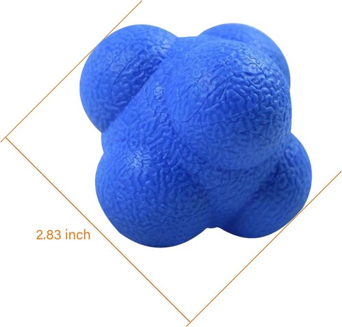 AIRLAXER Reflex Training Reaction Ball - Enhance Hand-Eye Coordination | 2.83 Inch | Pack of 3 (Blue, Grey, Green)