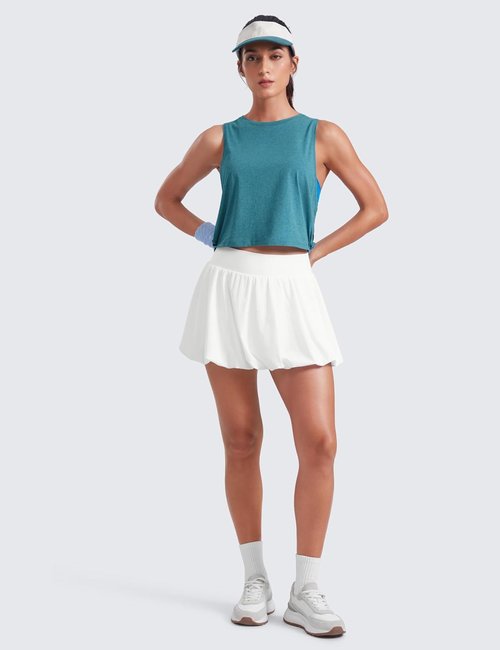 CRZ YOGA Pima Cotton Tank Top for Women - Loose Fit Athletic Sleeveless Crop Shirt | Ideal for Yoga & Gym