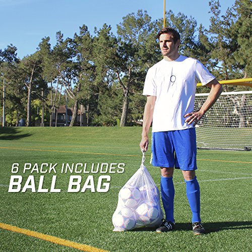 Premier Soccer Balls - 6 Pack Size 3 with Pump - GoSports